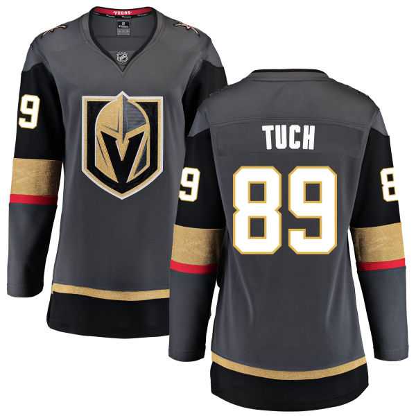 Women Vegas Golden Knights #89 Tuch Fanatics Branded Breakaway Home gray Adidas NHL Jersey